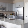 Well-lit kitchen with ample counter space